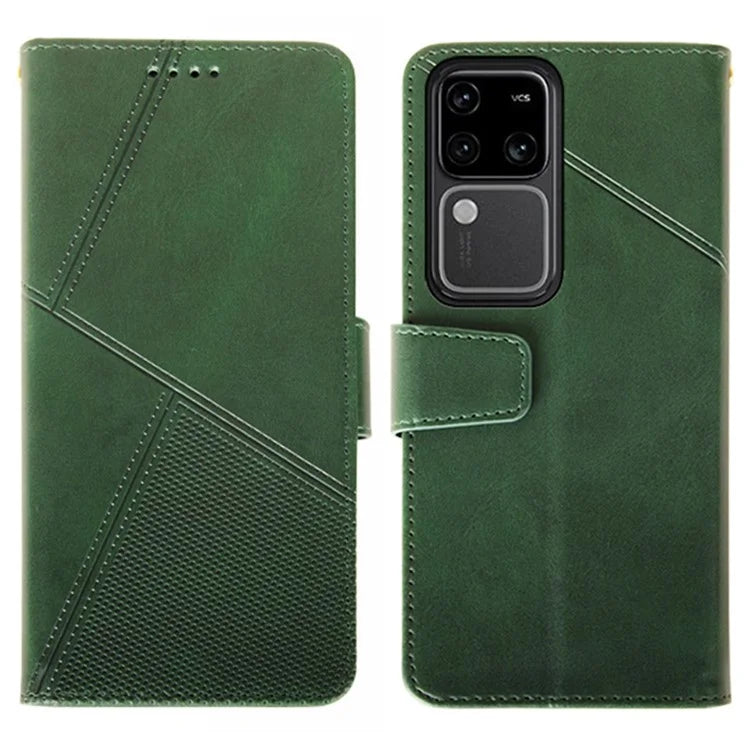 IDEWEI For vivo V30 Pro 5G Leather Case Card Slots Wallet Calf Texture Phone Cover