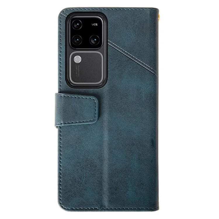 IDEWEI For vivo V30 Pro 5G Leather Case Card Slots Wallet Calf Texture Phone Cover