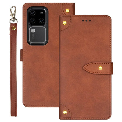 IDEWEI For vivo V30 Pro 5G Case Anti-Scratch PU Leather Card Slots Cell Phone Cover
