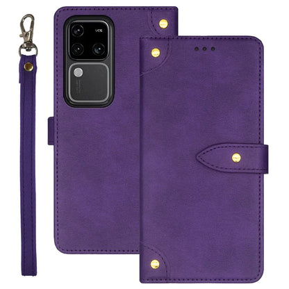 IDEWEI For vivo V30 Pro 5G Case Anti-Scratch PU Leather Card Slots Cell Phone Cover