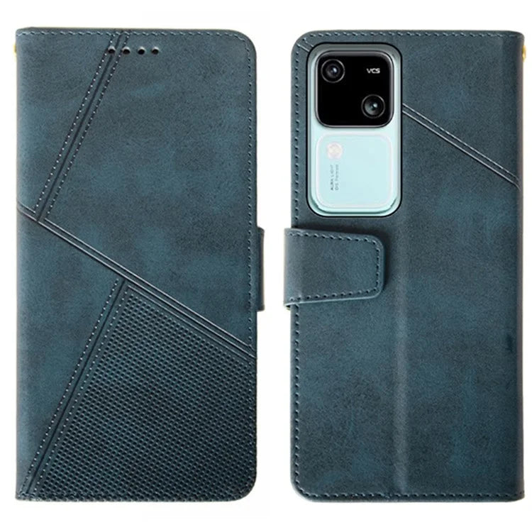 IDEWEI For vivo V30 5G PU Leather Case Card Slots Wallet Calf Texture Phone Cover