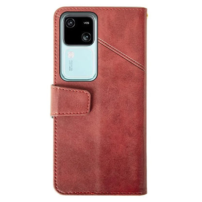 IDEWEI For vivo V30 5G PU Leather Case Card Slots Wallet Calf Texture Phone Cover