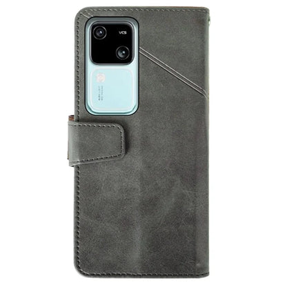 IDEWEI For vivo V30 5G PU Leather Case Card Slots Wallet Calf Texture Phone Cover