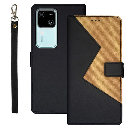 IDEWEI For vivo V30 5G Leather Case with 3 Card Slots Stand Phone Cover