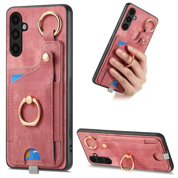 For Samsung Galaxy A05s 4G Kickstand Case Card Holder TPU Phone Cover