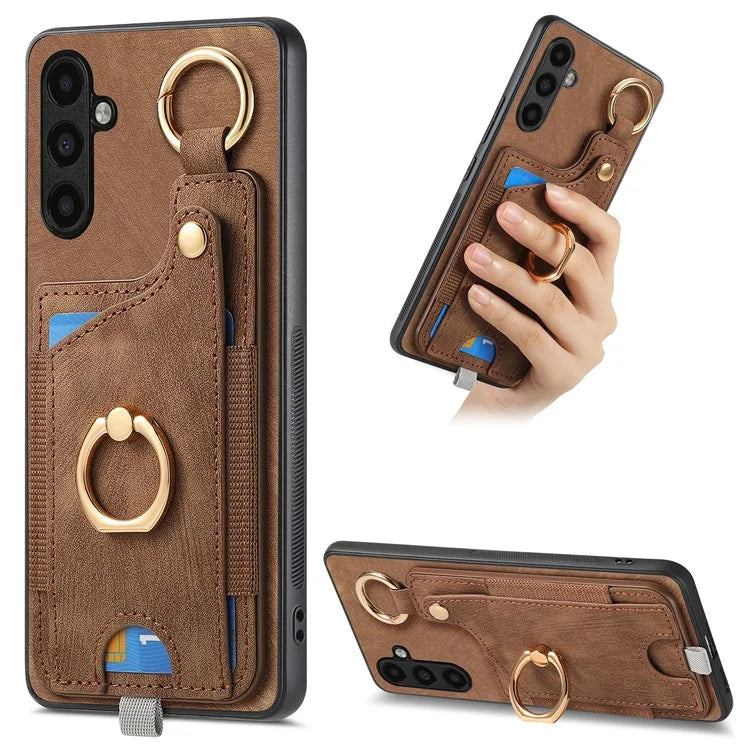 For Samsung Galaxy A05s 4G Kickstand Case Card Holder TPU Phone Cover