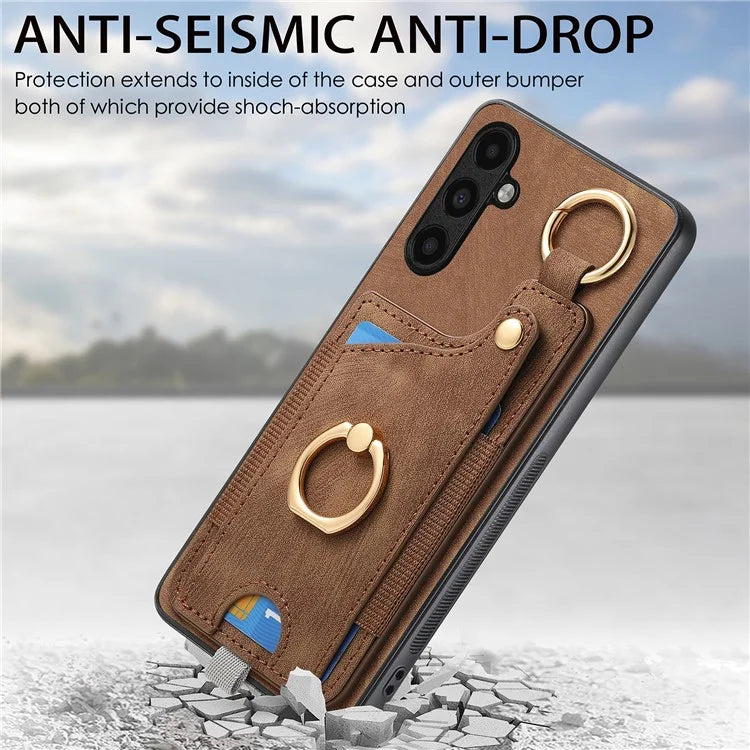 For Samsung Galaxy A05s 4G Kickstand Case Card Holder TPU Phone Cover