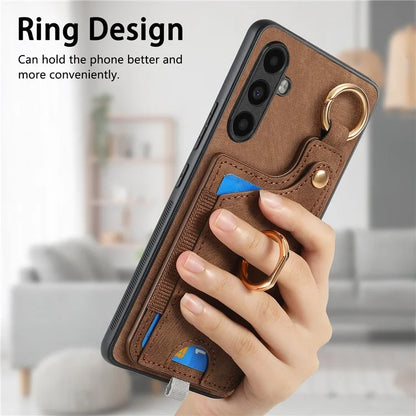 For Samsung Galaxy A05s 4G Kickstand Case Card Holder TPU Phone Cover