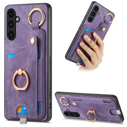 For Samsung Galaxy A05s 4G Kickstand Case Card Holder TPU Phone Cover