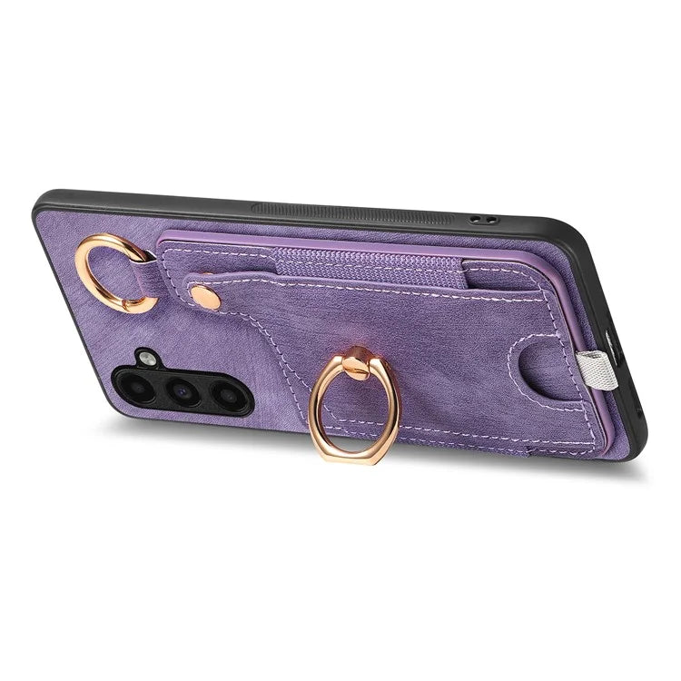 For Samsung Galaxy A05s 4G Kickstand Case Card Holder TPU Phone Cover