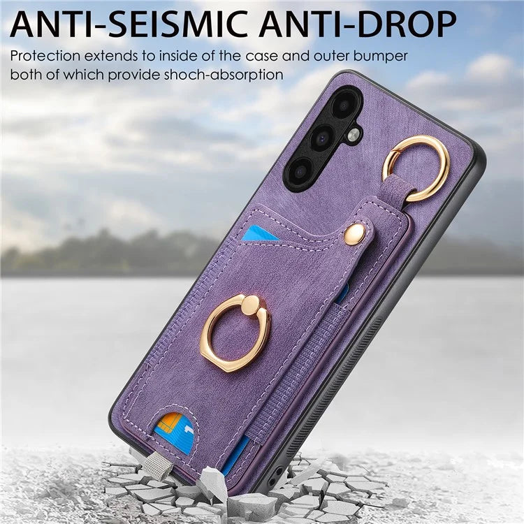 For Samsung Galaxy A05s 4G Kickstand Case Card Holder TPU Phone Cover