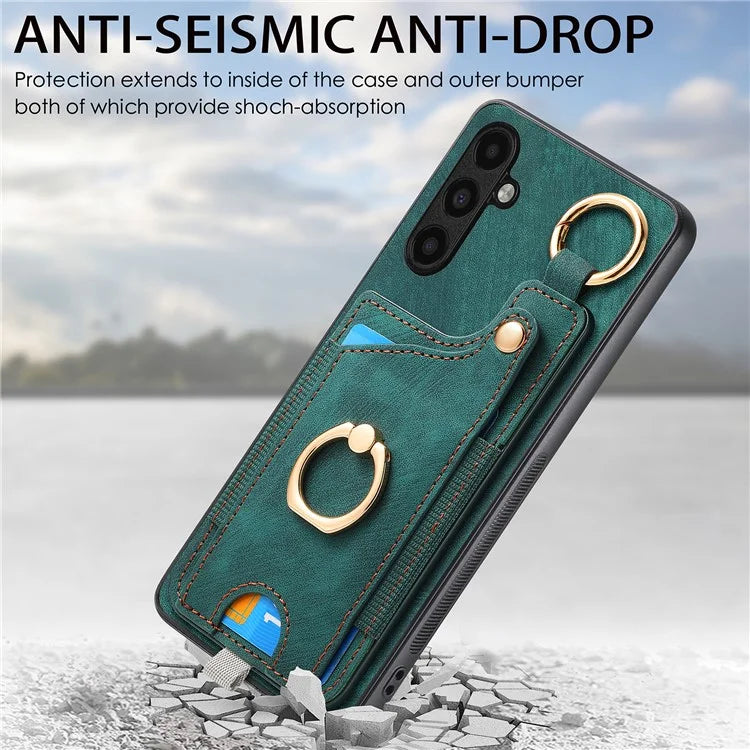 For Samsung Galaxy A05s 4G Kickstand Case Card Holder TPU Phone Cover