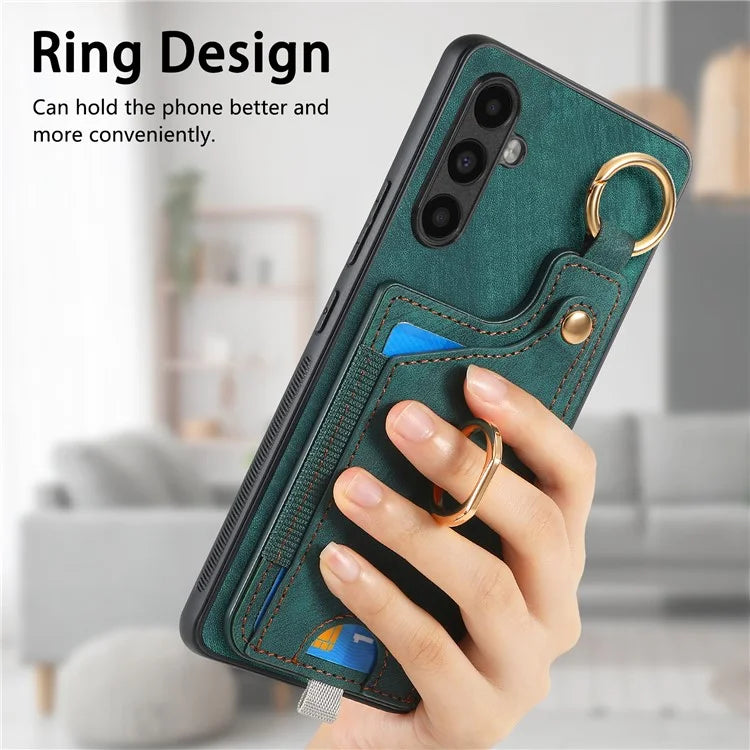 For Samsung Galaxy A05s 4G Kickstand Case Card Holder TPU Phone Cover