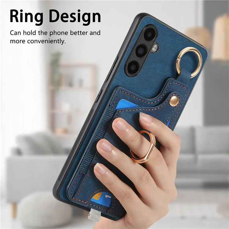 For Samsung Galaxy A05s 4G Kickstand Case Card Holder TPU Phone Cover