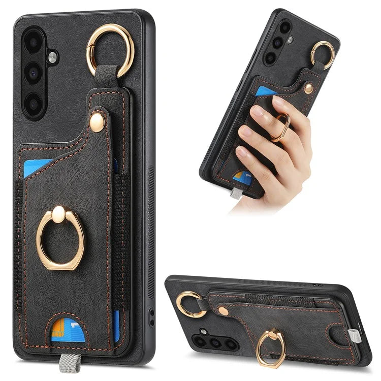 For Samsung Galaxy A05s 4G Kickstand Case Card Holder TPU Phone Cover