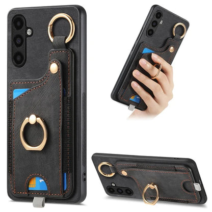 For Samsung Galaxy A05s 4G Kickstand Case Card Holder TPU Phone Cover