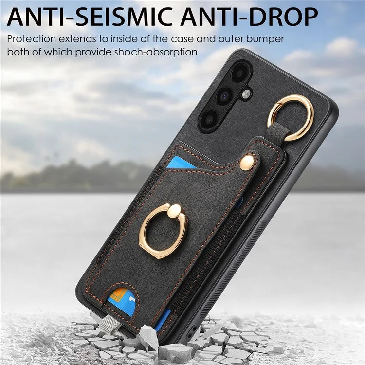 For Samsung Galaxy A05s 4G Kickstand Case Card Holder TPU Phone Cover