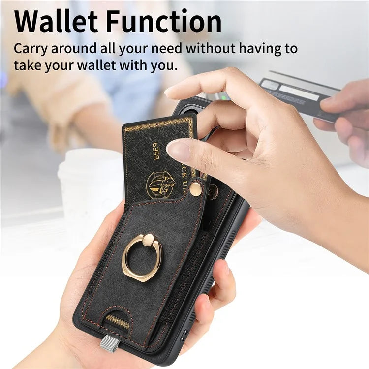 For Samsung Galaxy A05s 4G Kickstand Case Card Holder TPU Phone Cover