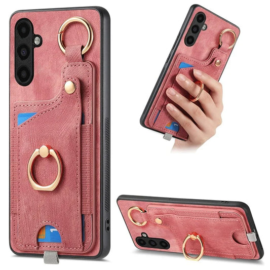 For Samsung Galaxy A25 5G (Global) (161.0 x 76.5 x 8.3mm) Phone Case Card Holder Leather Back Cover