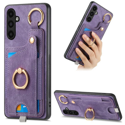 For Samsung Galaxy A25 5G (Global) (161.0 x 76.5 x 8.3mm) Phone Case Card Holder Leather Back Cover