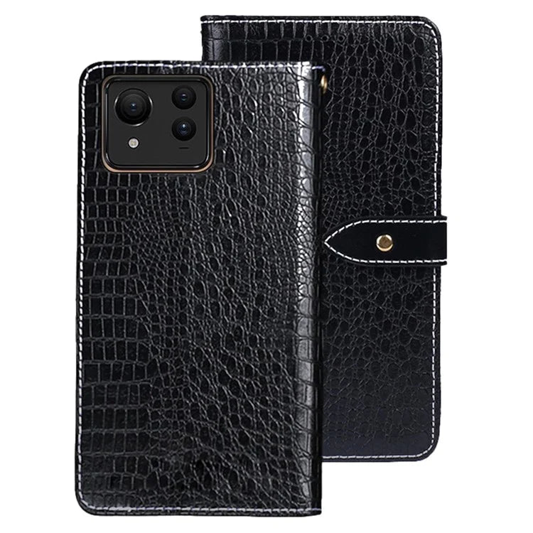 IDEWEI For Asus Zenfone 11 Ultra 5G PU Leather Case Crocodile Texture Flip Wallet Phone Back Cover