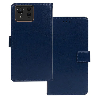 IDEWEI For Asus Zenfone 11 Ultra 5G Leather Case Photo Card Slots Crazy Horse Texture Phone Cover