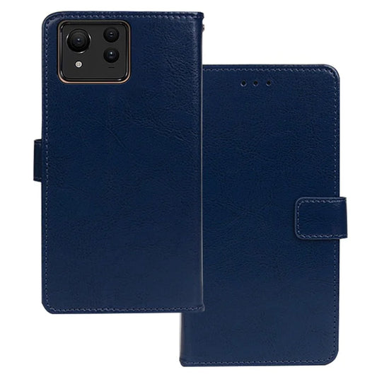 IDEWEI For Asus Zenfone 11 Ultra 5G Leather Case Photo Card Slots Crazy Horse Texture Phone Cover