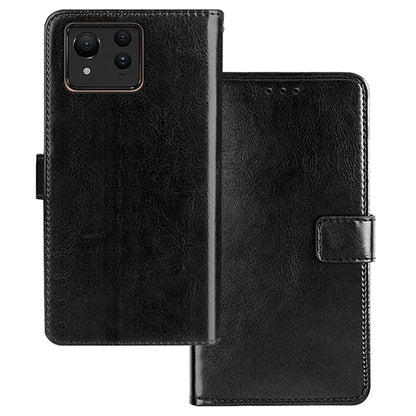 IDEWEI For Asus Zenfone 11 Ultra 5G Leather Case Photo Card Slots Crazy Horse Texture Phone Cover