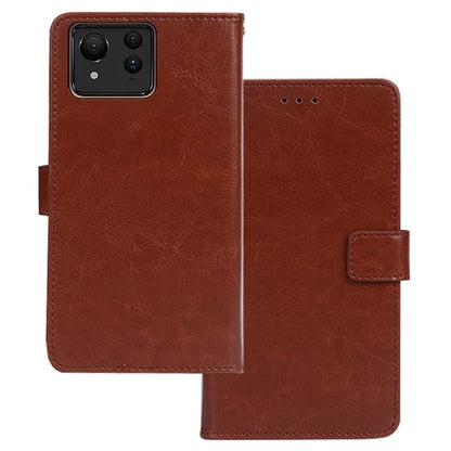 IDEWEI For Asus Zenfone 11 Ultra 5G Leather Case Photo Card Slots Crazy Horse Texture Phone Cover