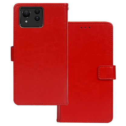 IDEWEI For Asus Zenfone 11 Ultra 5G Leather Case Photo Card Slots Crazy Horse Texture Phone Cover