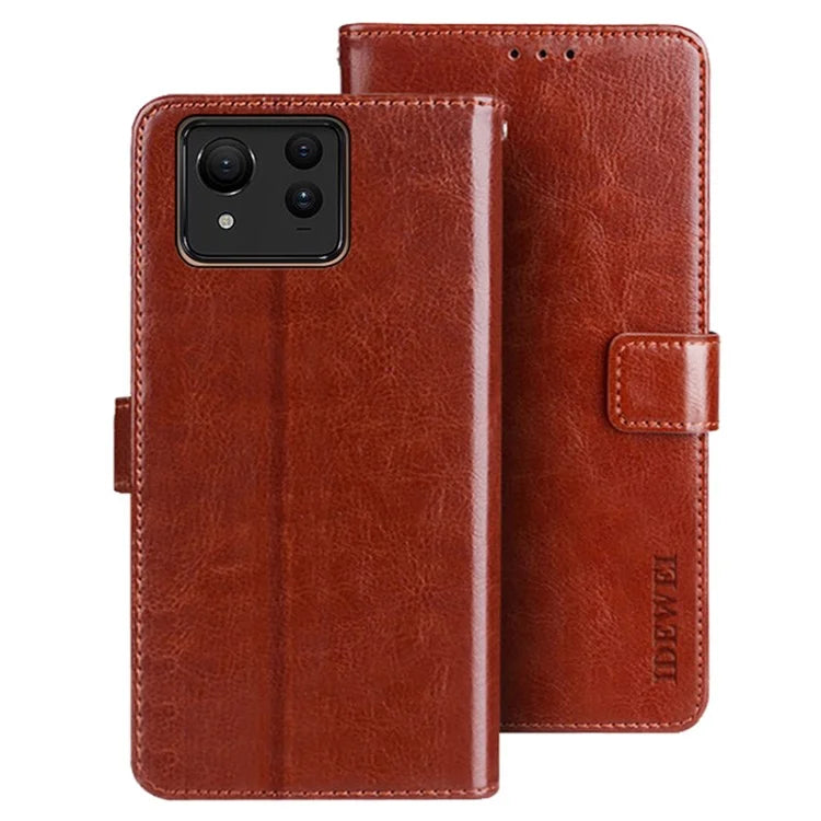 IDEWEI For Asus Zenfone 11 Ultra 5G Case Flip Leather Phone Wallet Cover Crazy Horse Texture