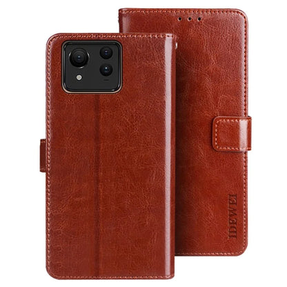 IDEWEI For Asus Zenfone 11 Ultra 5G Case Flip Leather Phone Wallet Cover Crazy Horse Texture