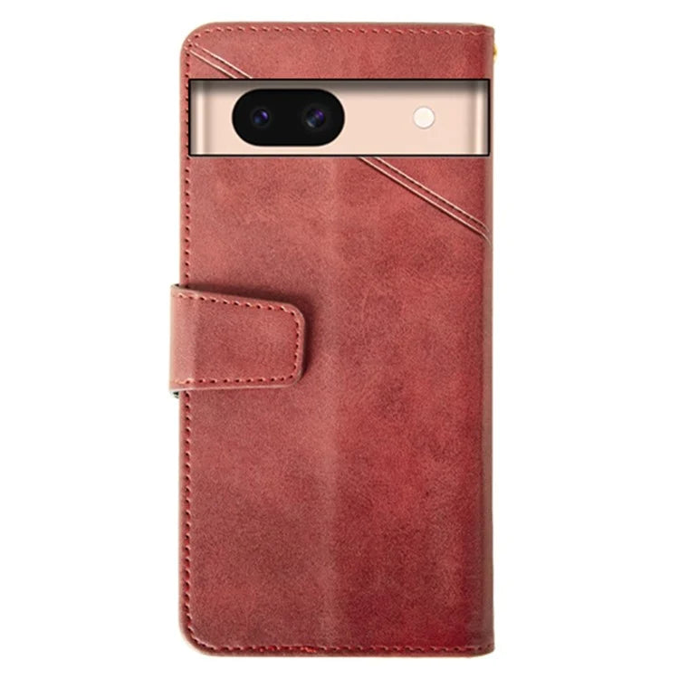 IDEWEI For Google Pixel 8a Case Card Slots Wallet Calf Texture PU Leather Phone Cover
