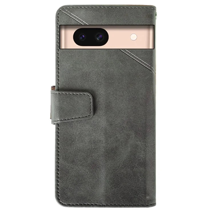 IDEWEI For Google Pixel 8a Case Card Slots Wallet Calf Texture PU Leather Phone Cover