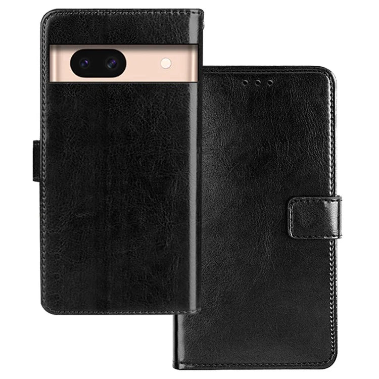 IDEWEI For Google Pixel 8a Case Leather Phone Cover Foldable Phone Stand