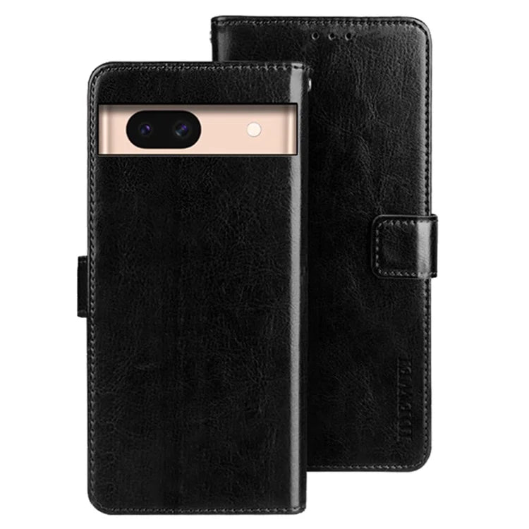 IDEWEI For Google Pixel 8a Case Crazy Horse PU Leather Card Holder Stand Phone Cover