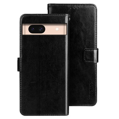 IDEWEI For Google Pixel 8a Case Crazy Horse PU Leather Card Holder Stand Phone Cover