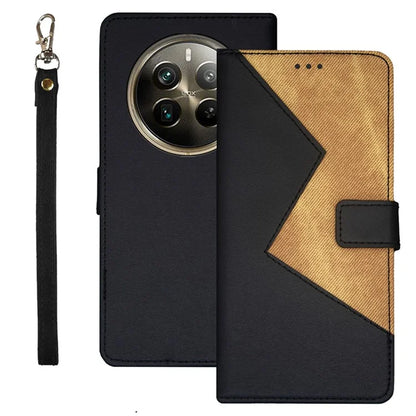 IDEWEI For Realme 12 Pro 5G / 12 Pro+ 5G Case Splicing Color Card Holder PU Leather Stand Phone Cover