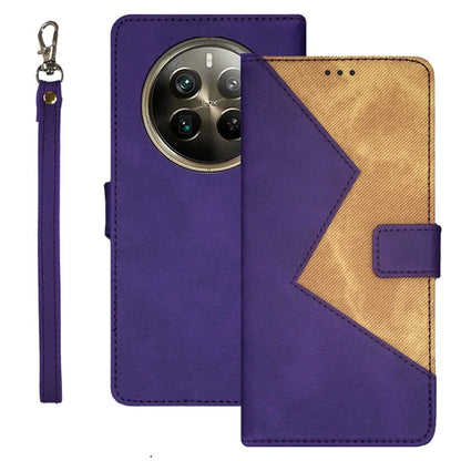 IDEWEI For Realme 12 Pro 5G / 12 Pro+ 5G Case Splicing Color Card Holder PU Leather Stand Phone Cover