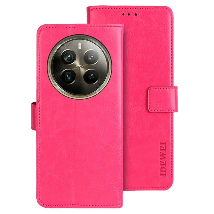 IDEWEI For Realme 12 Pro 5G / 12 Pro+ 5G Wallet Stand Case Crazy Horse PU Leather Phone Cover
