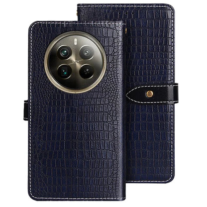 IDEWEI For Realme 12 Pro 5G / 12 Pro+ 5G Case Crocodile Texture PU Leather Flip Wallet Phone Cover
