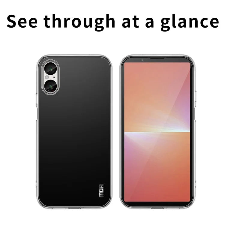 MOFI For Sony Xperia 10 VI Case Transparent Soft TPU Protective Phone Cover