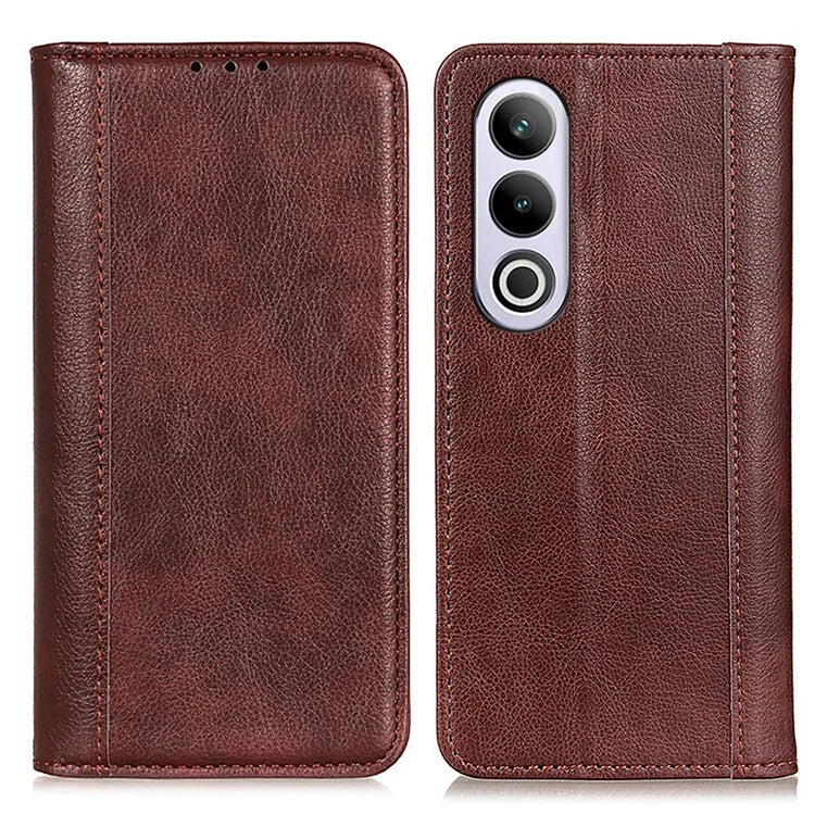 For OnePlus Nord CE4 5G Magnetic Case Litchi Texture Split Leather Phone Cover