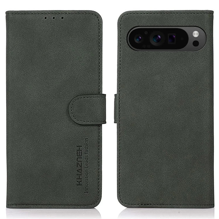 KHAZNEH For Google Pixel 9 Pro XL Phone Case Folding Stand Cover Leather Wallet Shell