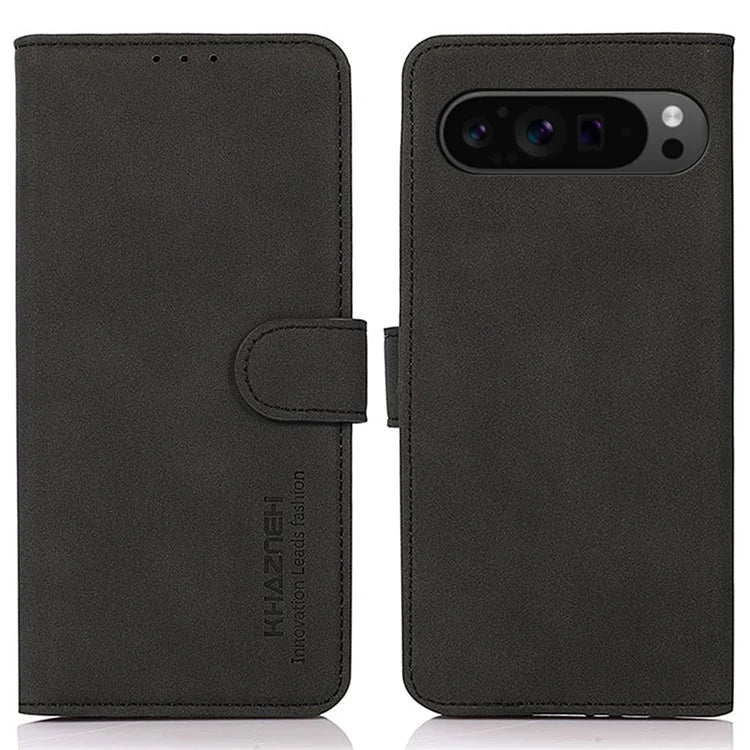 KHAZNEH For Google Pixel 9 Pro XL Phone Case Folding Stand Cover Leather Wallet Shell