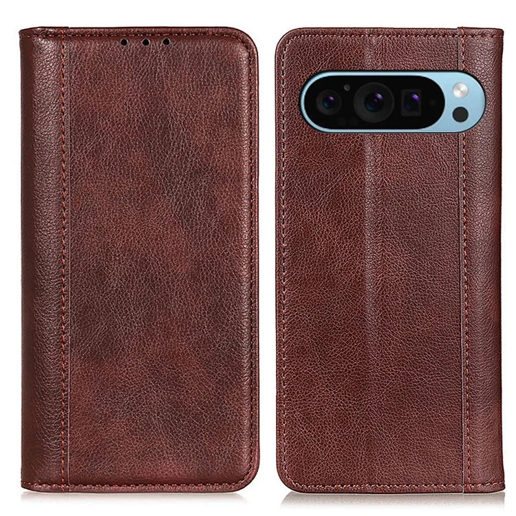 For Google Pixel 9 / Pixel 9 Pro Cell Phone Case Split Leather Drop-Proof Cover with Wallet Stand