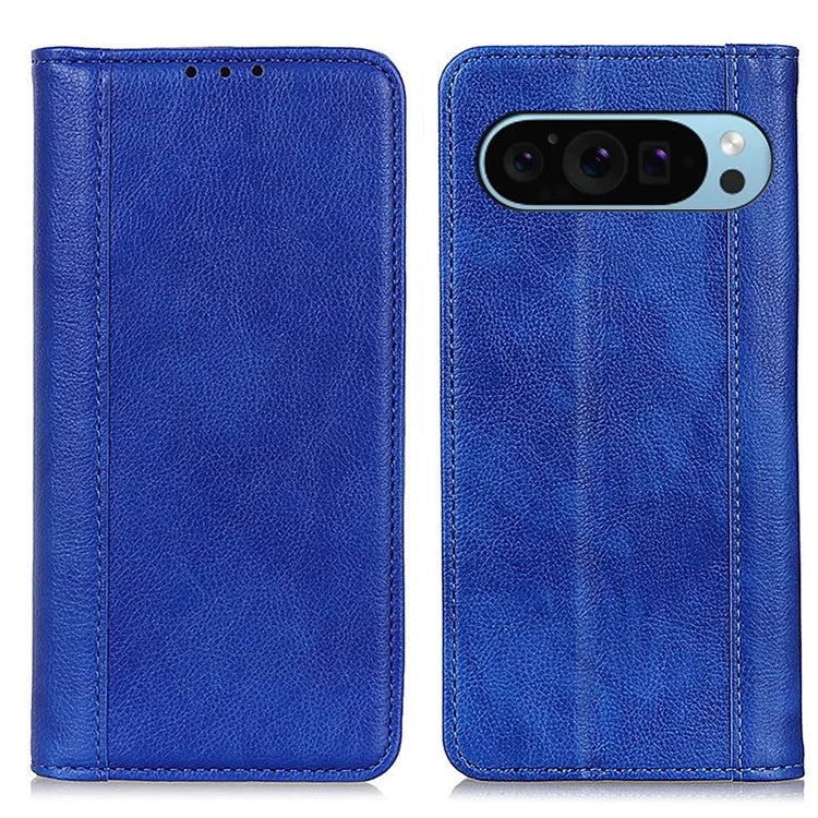 For Google Pixel 9 / Pixel 9 Pro Cell Phone Case Split Leather Drop-Proof Cover with Wallet Stand