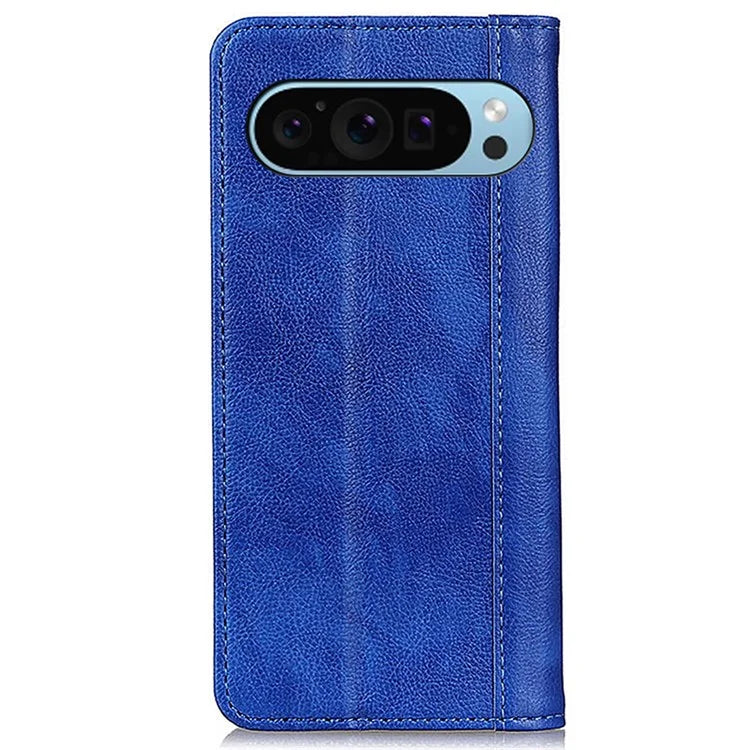 For Google Pixel 9 / Pixel 9 Pro Cell Phone Case Split Leather Drop-Proof Cover with Wallet Stand