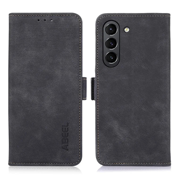 ABEEL For Samsung Galaxy S21 FE 5G Case Retro PU Leather Wallet Phone Protective Cover