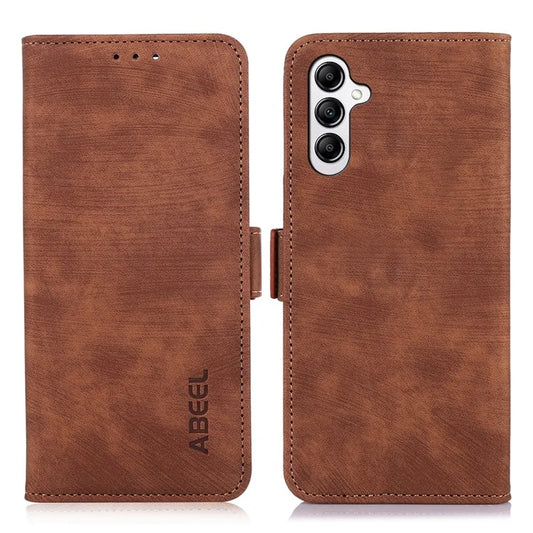 ABEEL For Samsung Galaxy A24 4G (162.1 x 77.6 x 8.3mm) Leather Case Retro Wallet Phone Cover